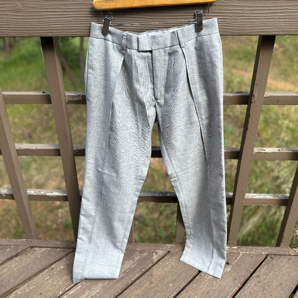 NWT ASOS Topman Men's Dress Pants Black + White Gaberdine 30x32